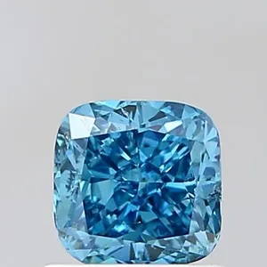 0.98ct CUSHION Fancy Vivid Blue SI1 Coloured Lab diamond