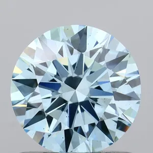 0.93ct ROUND Fancy Vivid Blue VS2 Coloured Lab diamond