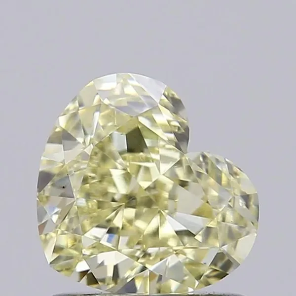 1.06ct HEART Fancy Light Yellow VS1 Coloured Lab diamond
