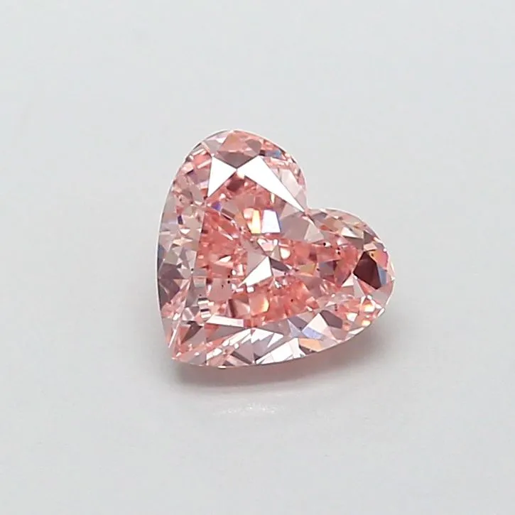 1.00ct HEART Fancy Intense Pink SI1 Coloured Lab diamond