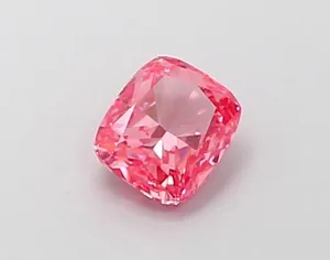 0.51ct CUSHION Fancy Vivid Pink VS1 Coloured Lab diamond