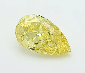1.12ct EMERALD Fancy Yellow VVS2 Coloured Lab diamond