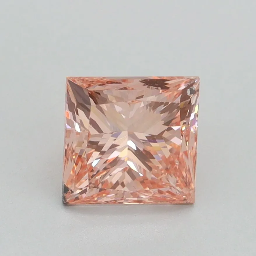 1.50ct PRINCESS Fancy Intense Pink SI1 Coloured Lab diamond