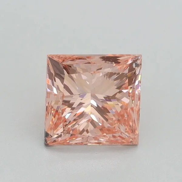 1.5ct PRINCESS Fancy Intense Pink SI1 Coloured Lab diamond