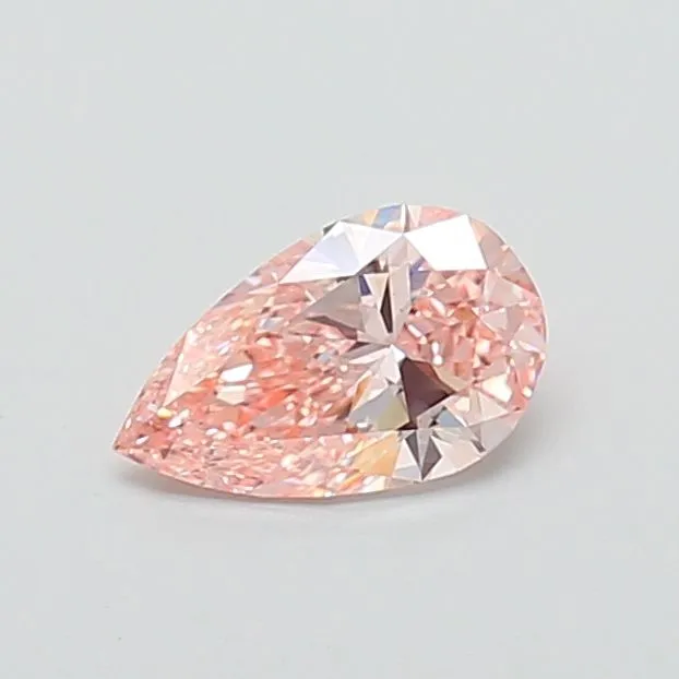 0.91ct PEAR Fancy Vivid Pink VS1 Coloured Lab diamond