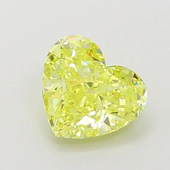 1.20ct HEART Fancy Vivid Yellow VVS2 Coloured Lab diamond