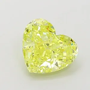 1.2ct HEART Fancy Vivid Yellow VVS2 Coloured Lab diamond