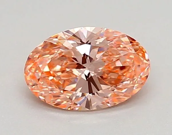 0.58ct OVAL Fancy Vivid Pink VS1 Coloured Lab diamond