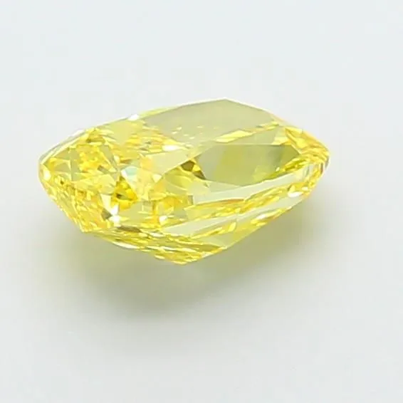 1.31ct CUSHION Fancy Vivid Yellow VVS2 Coloured Lab diamond