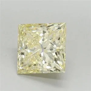 1.6ct PRINCESS Fancy Yellow VS1 Coloured Lab diamond