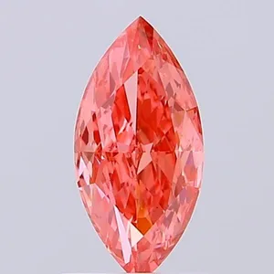 1ct MARQUISE Fancy Vivid Pink VS1 Coloured Lab diamond