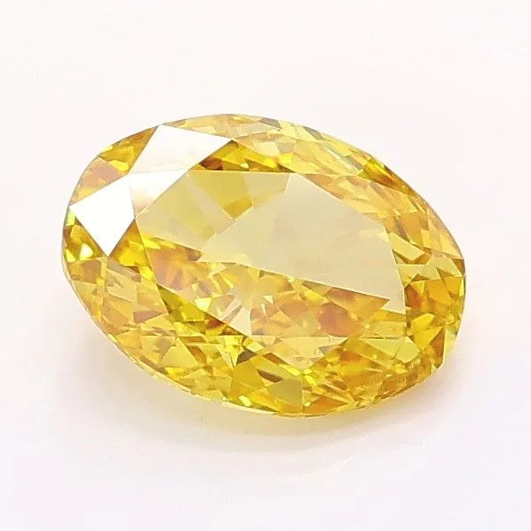 1.04ct OVAL Fancy Intense Brownish Yellow VS1 Coloured Lab diamond