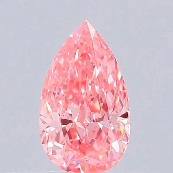 0.32ct PEAR Fancy Vivid Pink VS1 Coloured Lab diamond