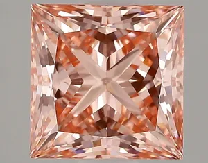 1.97ct PRINCESS Fancy Vivid Pink VVS2 Coloured Lab diamond