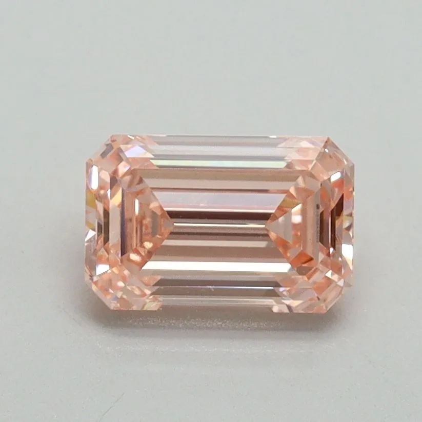 1.00ct EMERALD Fancy Intense Pink VS1 Coloured Lab diamond