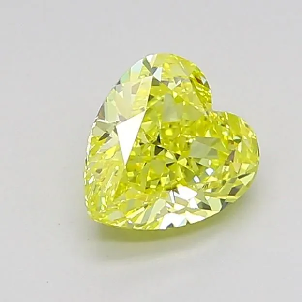 1.03ct HEART Fancy Intense Yellow VVS2 Coloured Lab diamond