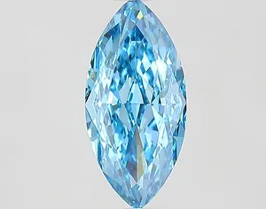 1.72ct MARQUISE Fancy Vivid Blue VVS2 Coloured Lab diamond