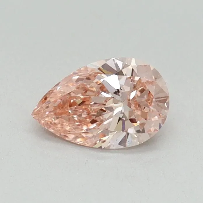 0.40ct PEAR Fancy Vivid Pink VS2 Coloured Lab diamond