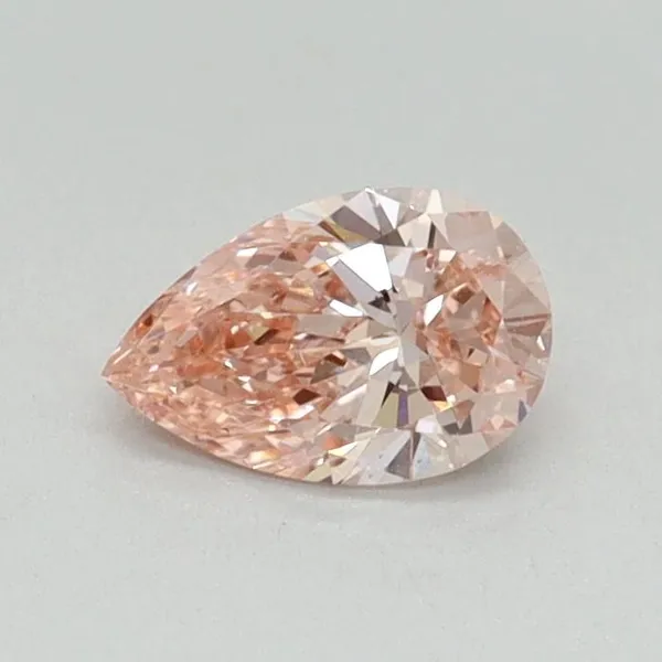 0.4ct PEAR Fancy Vivid Pink VS2 Coloured Lab diamond