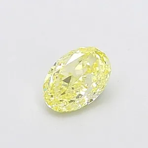 0.61ct OVAL Fancy Yellow VS1 Coloured Lab diamond