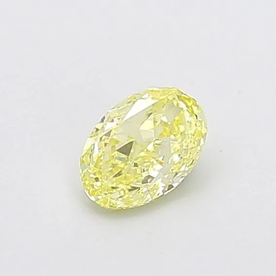 0.61ct OVAL Fancy Yellow VS1 Coloured Lab diamond