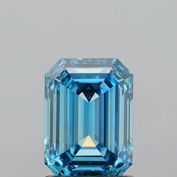1.52ct EMERALD Fancy Vivid Blue VS1 Coloured Lab diamond