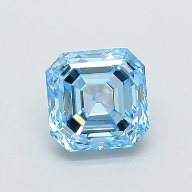 1.04ct EMERALD Fancy Vivid Blue VVS2 Coloured Lab diamond