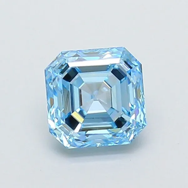 1.04ct EMERALD Fancy Vivid Blue VVS2 Coloured Lab diamond