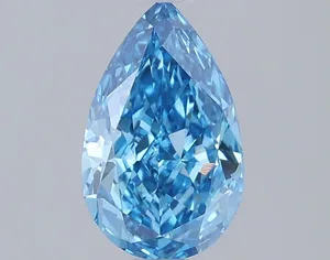 0.99ct PEAR Fancy Vivid Blue VVS2 Coloured Lab diamond