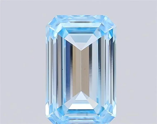 1.5ct EMERALD Fancy Intense Blue VS1 Coloured Lab diamond