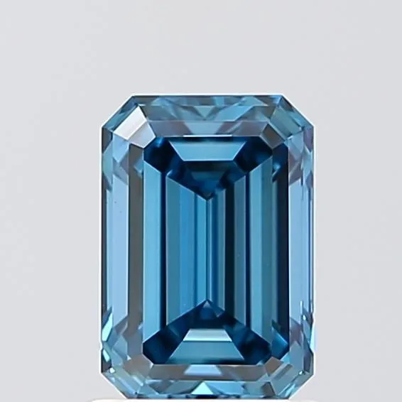 1.07ct EMERALD Fancy Vivid Blue VS1 Coloured Lab diamond