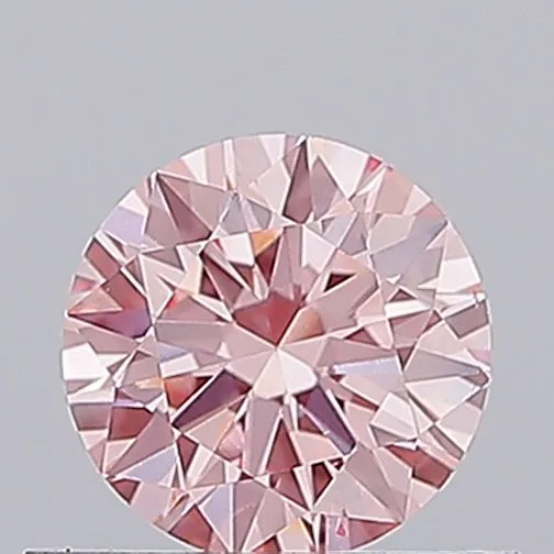 0.74ct ROUND Fancy Intense Pink VS2 Coloured Lab diamond