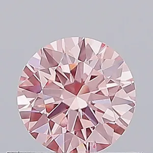 0.74ct ROUND Fancy Intense Pink VS2 Coloured Lab diamond