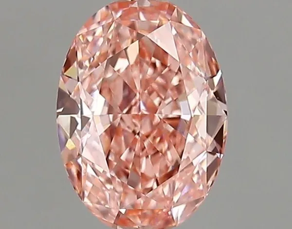 1.04ct OVAL Fancy Vivid Pink VVS1 Coloured Lab diamond
