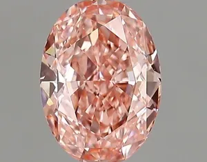 1.04ct OVAL Fancy Vivid Pink VVS1 Coloured Lab diamond