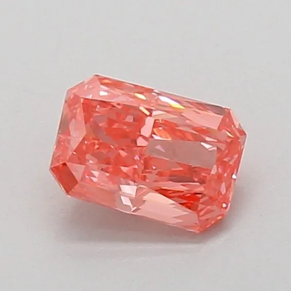0.73ct RADIANT Fancy Vivid Pink VVS2 Coloured Lab diamond