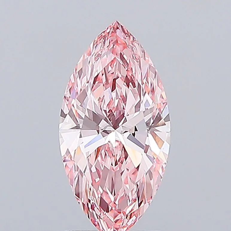 2.08ct MARQUISE Fancy Vivid Pink VVS2 Coloured Lab diamond