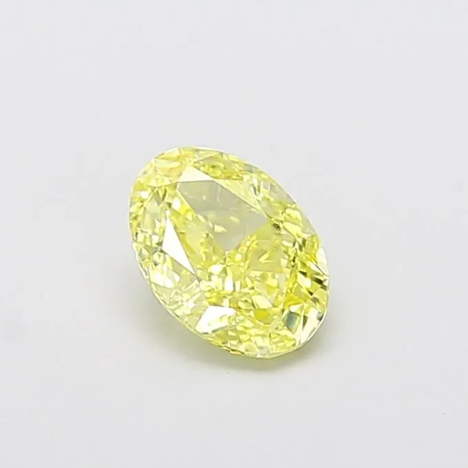 1.01ct OVAL Fancy Intense Yellow VVS2 Coloured Lab diamond