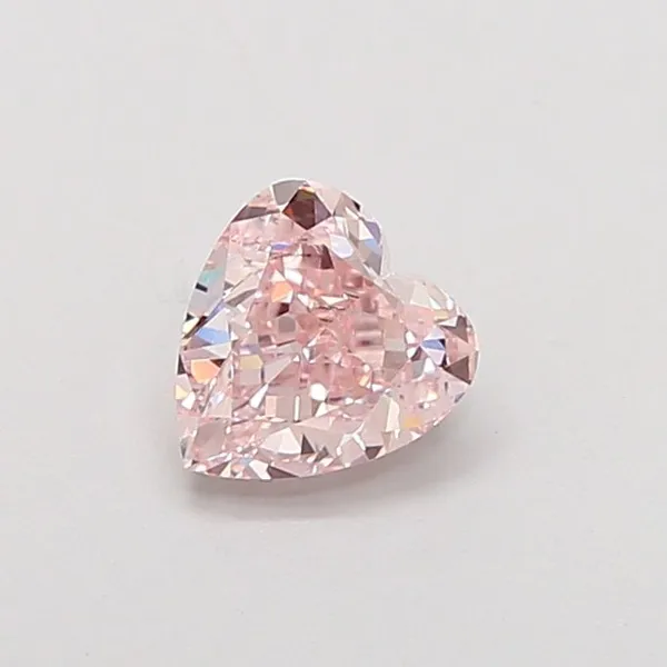 1.01ct HEART Fancy Pink VVS2 Coloured Lab diamond