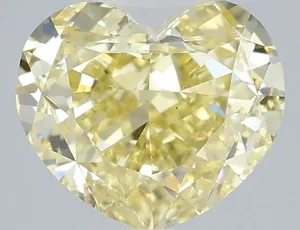 1.6ct HEART Fancy Intense Yellow VS1 Coloured Lab diamond