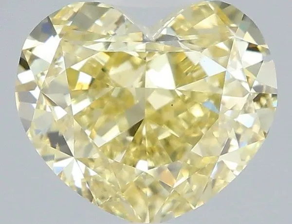 1.6ct HEART Fancy Intense Yellow VS1 Coloured Lab diamond