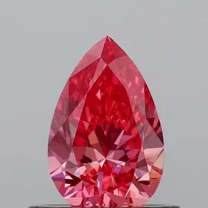 0.57ct PEAR Fancy Vivid Pink VS1 Coloured Lab diamond