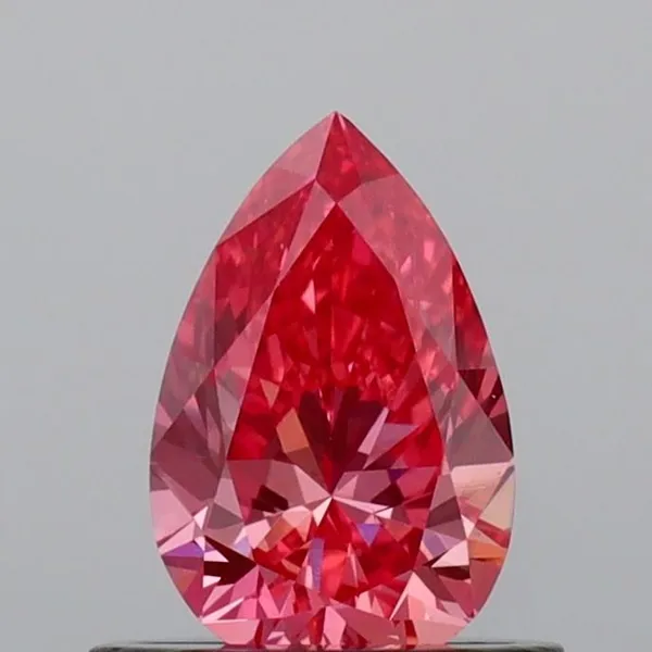 0.57ct PEAR Fancy Vivid Pink VS1 Coloured Lab diamond
