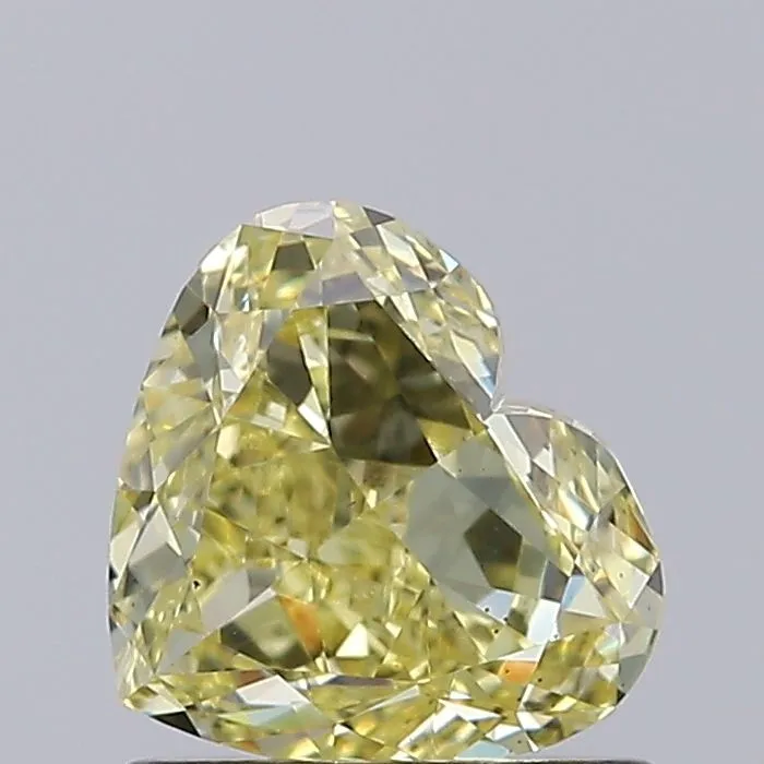 1.06ct HEART Fancy Intense Yellow VS2 Coloured Lab diamond