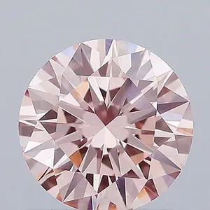 0.72ct ROUND Fancy Pink VS1 Coloured Lab diamond