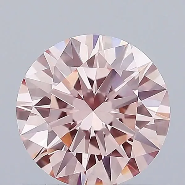 0.72ct ROUND Fancy Pink VS1 Coloured Lab diamond