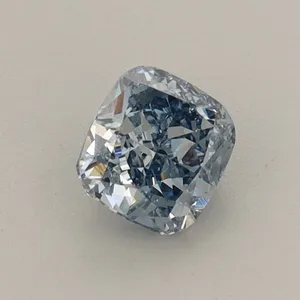 0.62ct CUSHION Fancy Vivid Blue VS1 Coloured Lab diamond