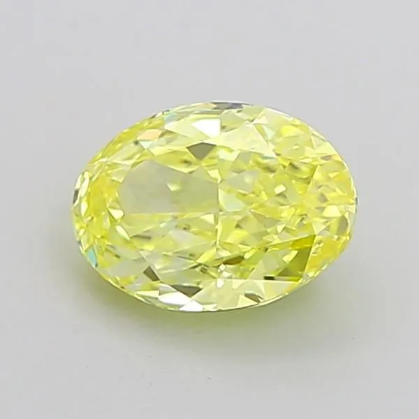 1.07ct OVAL Fancy Vivid Yellow VS1 Coloured Lab diamond