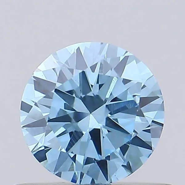 0.44ct ROUND Fancy Vivid Blue VVS2 Coloured Lab diamond