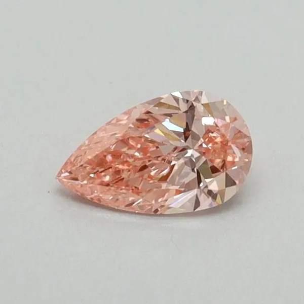 0.3ct PEAR Fancy Vivid Pink VS1 Coloured Lab diamond